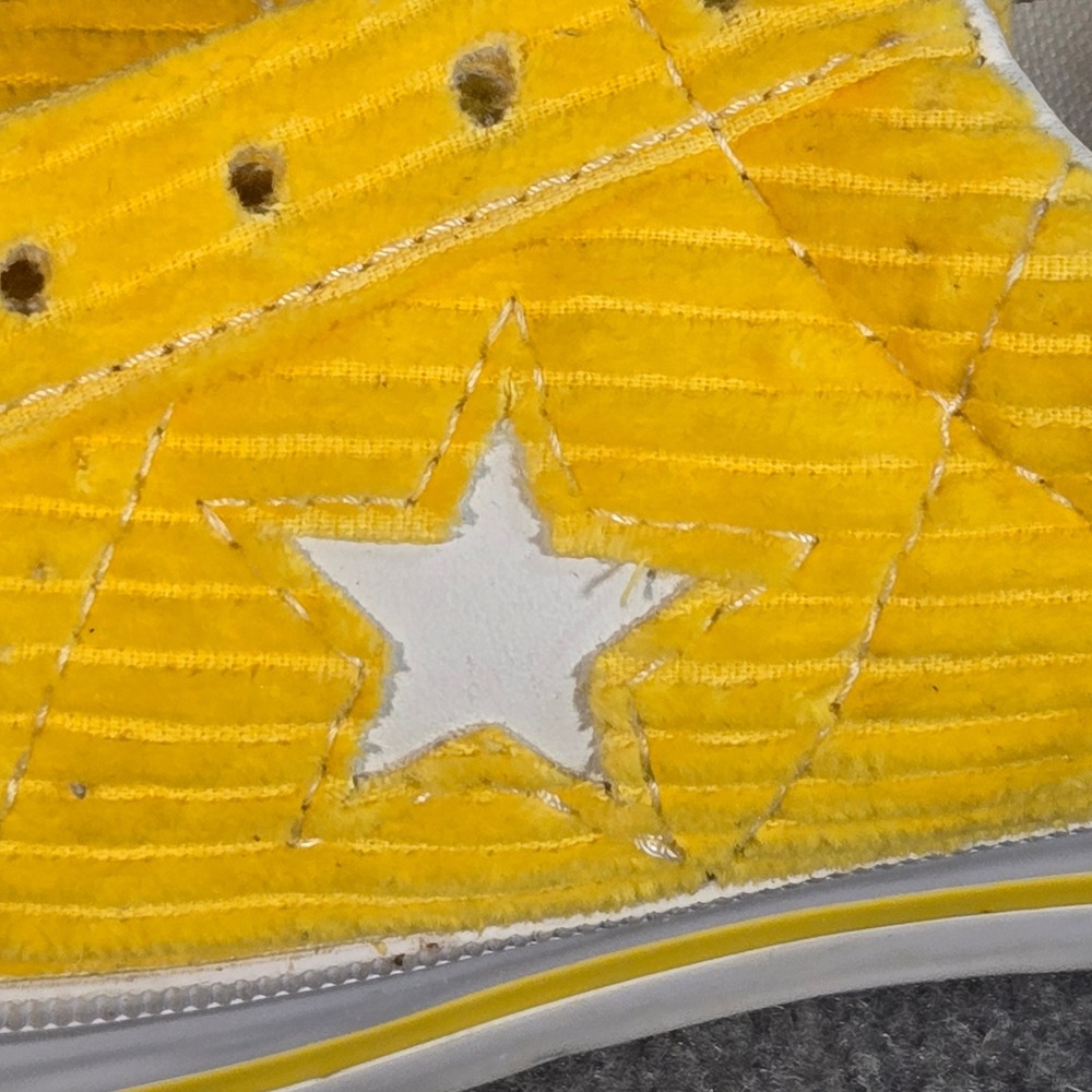 Rare Converse x MadeMe One Star Platform Yellow Corduroy Sneakers Womens 5.5 - Picture 6 of 10